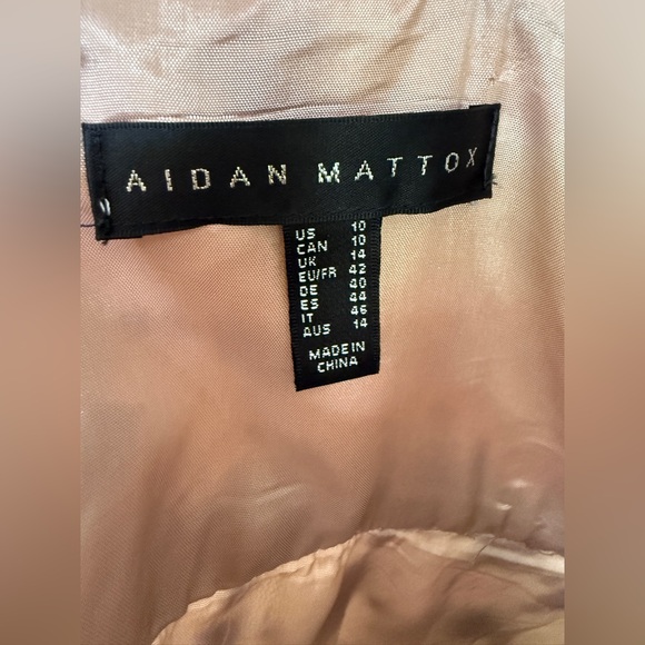 AIDAN MATTOX Blue Floral Spaghetti Strap Dress size 10 - Picture 8 of 8